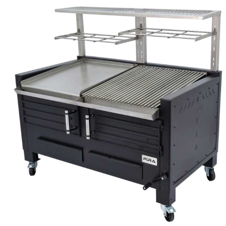 Grătar Pira BBQ M150, cărbune, 7 kW, 80 kg/h, 2 grătare, 930 mm