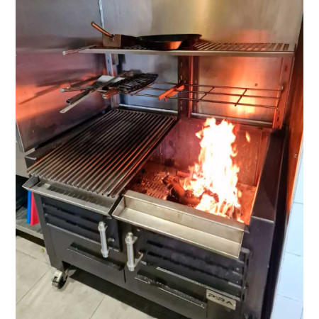 Grătar Pira BBQ M150, cărbune, 7 kW, 80 kg/h, 2 grătare, 930 mm