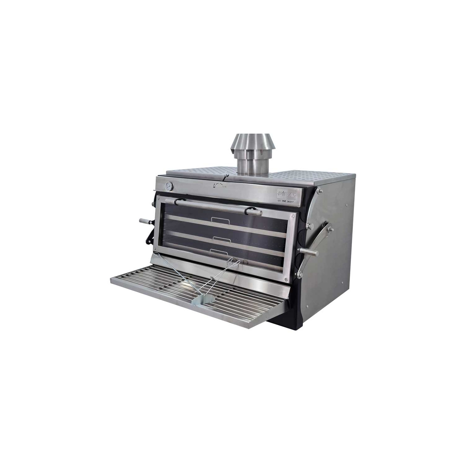 Cuptor Pira 120 Lux ED, cărbune, 8 kW, 150 kg/h, 3 GN, 391 kg
