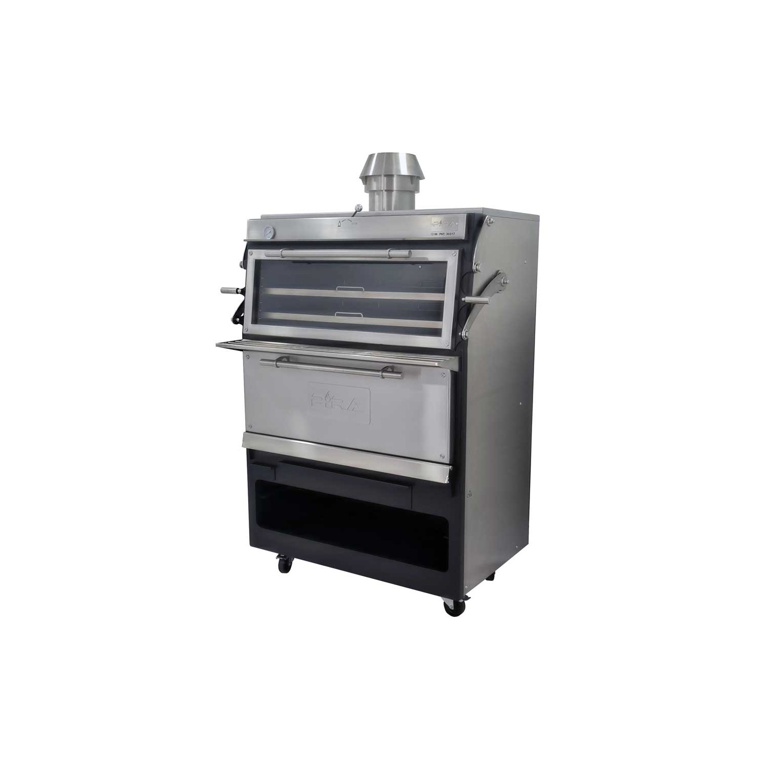 Cuptor Pira 120 D Lux, cărbune, 8 kW, 200 kg/h, 3 GN, 730 kg
