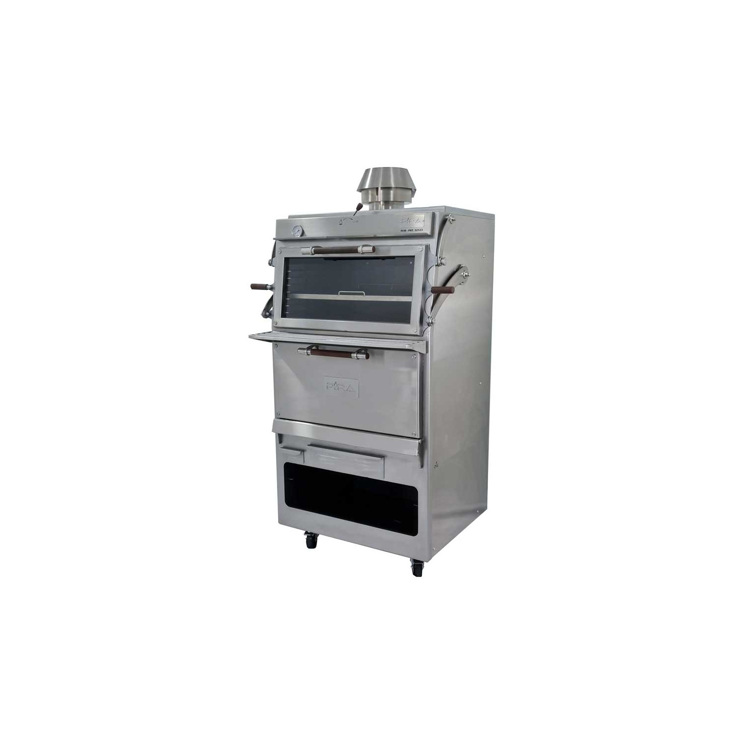 Cuptor Pira 90 D Silver, profesional, pe cărbune, 6 kW, 145 kg/h