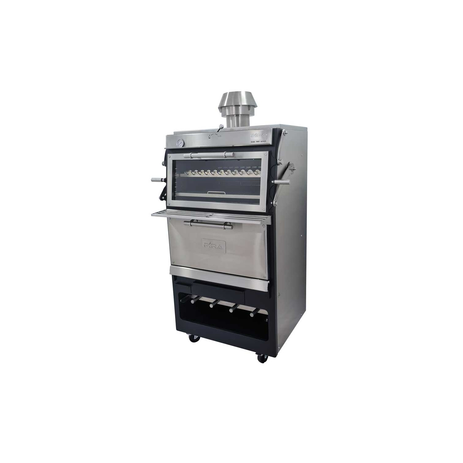 Cuptor Pira 90 D Lux, profesional, pe cărbune, 6 kW, 145 kg/h, tavă