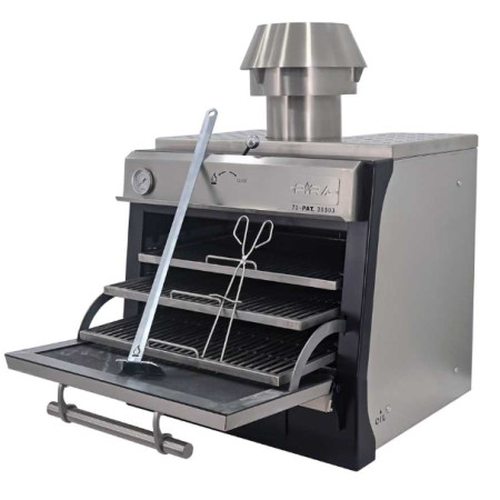 Cuptor Pira 70 Lux SD, 3 kW, 60 kg/h, 1 GN, autonomie 9h, cărbune