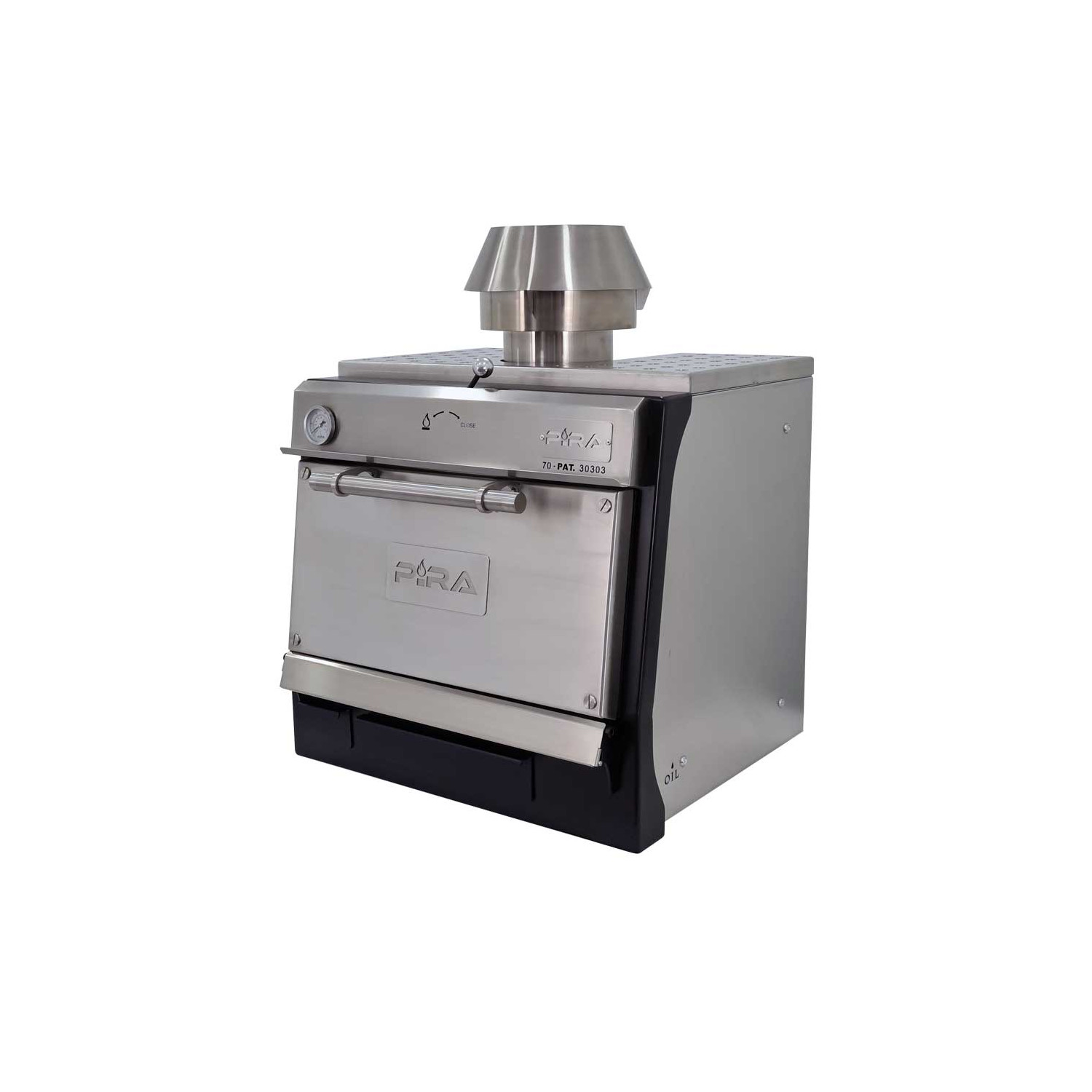 Cuptor Pira 70 Lux SD, 3 kW, 60 kg/h, 1 GN, autonomie 9h, cărbune