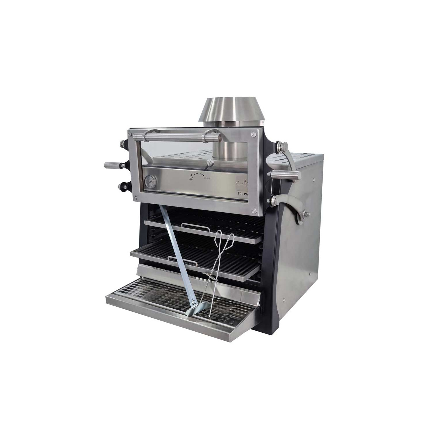Cuptor Pira 70 Lux ED, 3 kW, 60 kg/h, 1 GN, autonomie 9h, cărbune