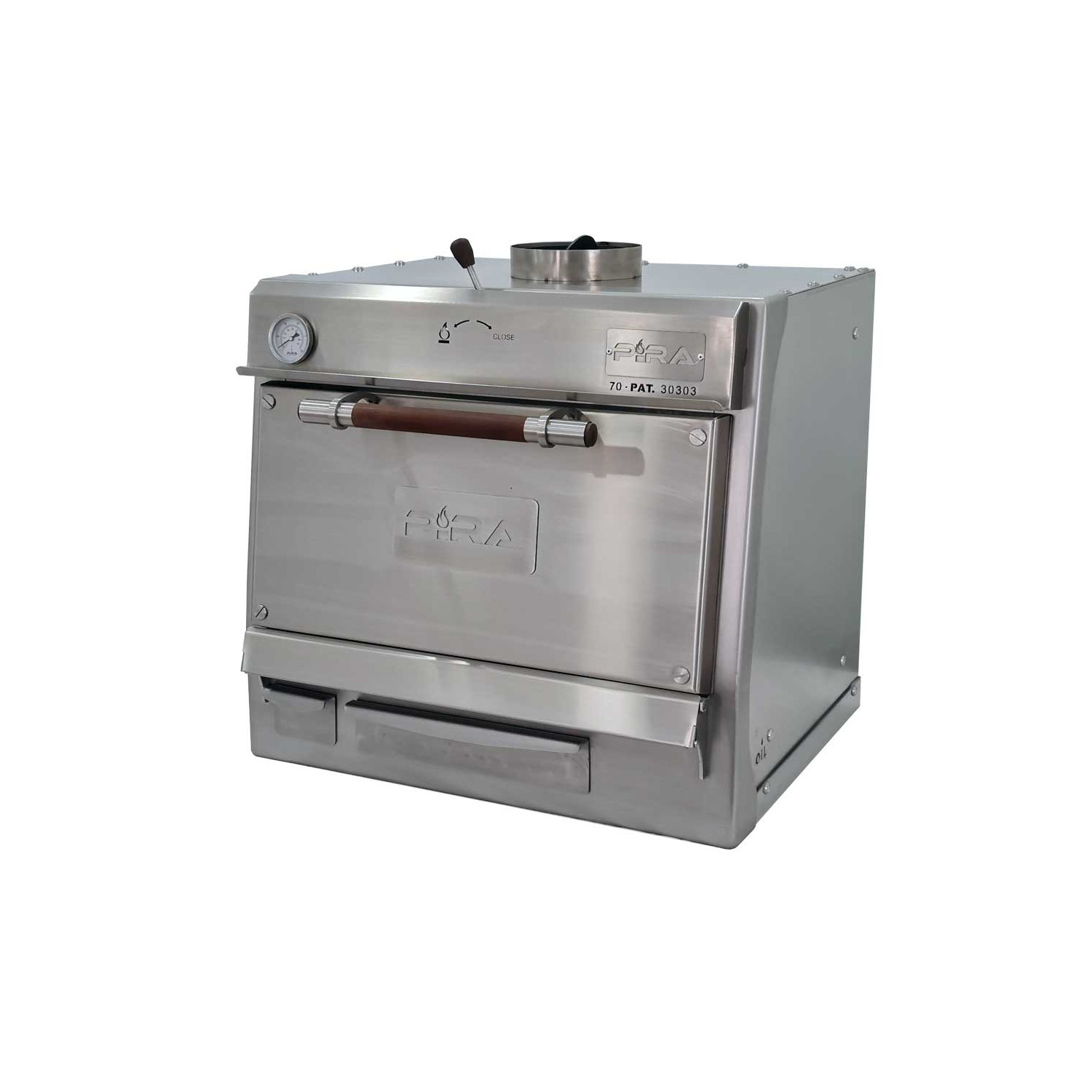 Cuptor Pira 70 Silver SD, 3 kW, 60 kg/h, 1 GN, autonomie 9h, cărbune