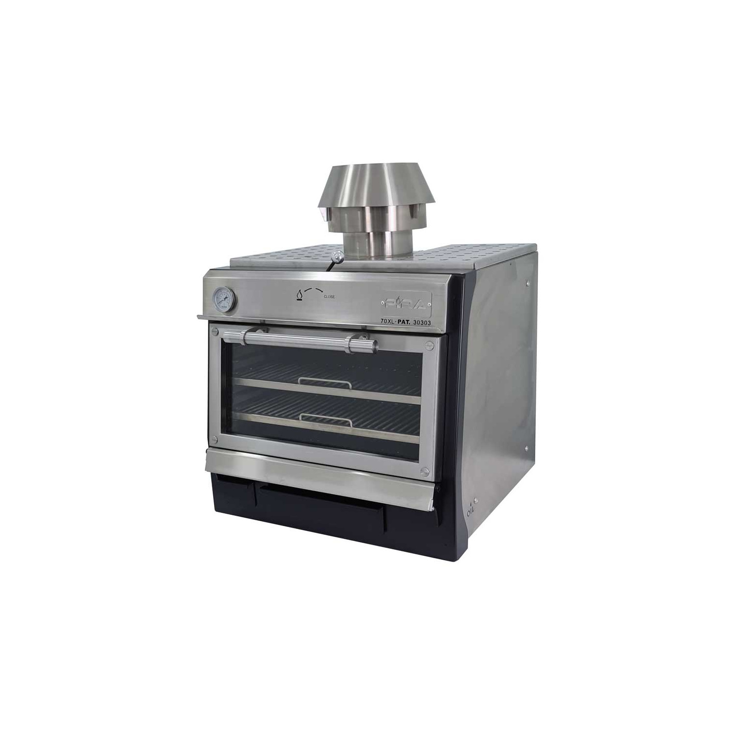 Cuptor Pira 70 XL Lux, 3,5 kW, 65 kg/h, GN 1/1 + GN 2/4, cărbune