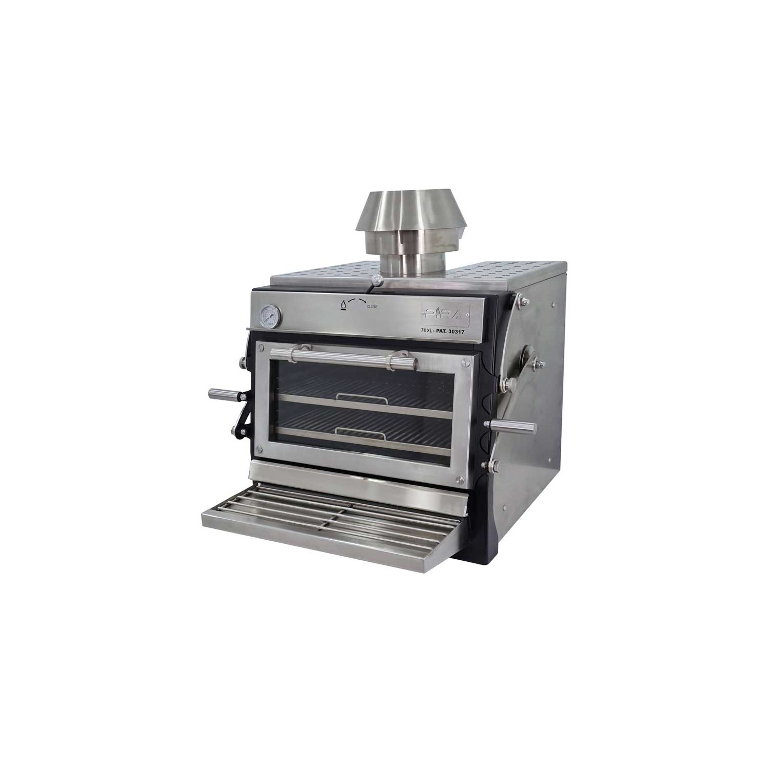 Cuptor Pira 70 XL Lux ED, 3,5 kW, 65 kg/h, panoramic, cărbune