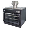 Grătar cu cărbune PIRA 80 Black AB, profesional, 75 kg/h, 180–350 °C