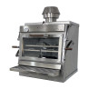 Cuptor Pira 80 XXL Silver ED, 4,5 kW, 90 kg/h, panoramic, cărbune, 800x730x865 mm