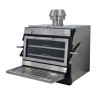Cuptor Pira 90 Lux ED, 6 kW, 110 kg/h, ușă sticlă, cărbune, 770x735x850 mm
