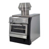 Cuptor Pira 50 Lux AB, 2 kW, 30 kg/h, ușă panoramică, cărbune, compact