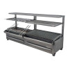 Grătar Robata Pira ESP 160 Silver Complet, 4 kW, 40 kg/h, cărbune, 755 mm, autonomie 8h